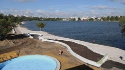 Рабочие выполнили реконструкцию центрального пляжа Белгорода на 70%