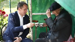 Губернатор Вячеслав Гладков поздравил прохоровского ветерана Ивана Дмитриевича Кочуру со 104-летием 
