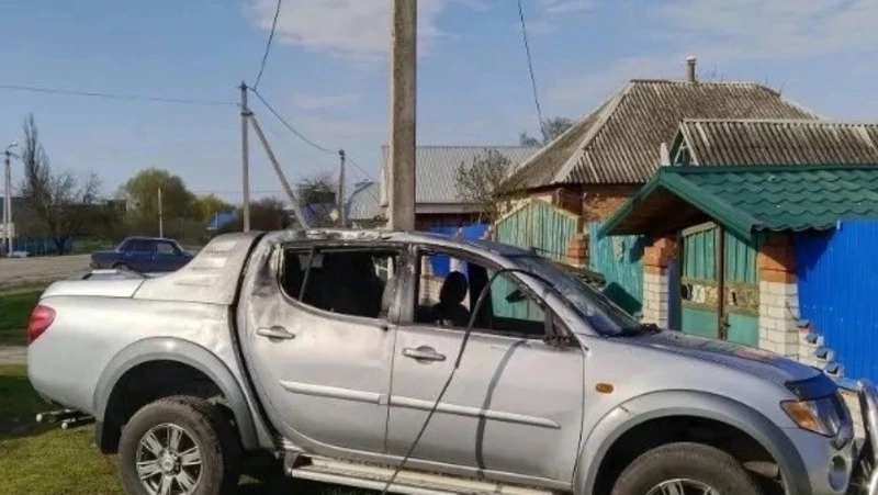 Дрон сдетонировал о дорожное полотно в хуторе Жданов Яковлевского округа 