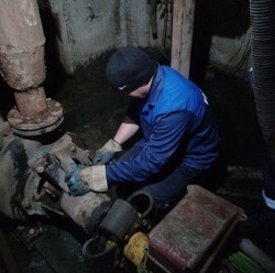 Плановые ремонтные работы прошли на главной канализационно-насосной станции города Строителя