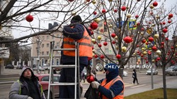 Демонтаж новогодних украшений стартовал в Белгороде