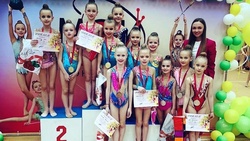 Яковлевские спортсменки взяли «золото» на турнире по художественной гимнастике в Москве