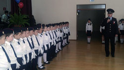 Яковлевские полицейские вручили кадетское знамя первоклассникам
