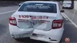 Три иномарки столкнулись на трассе в Яковлевском округе 