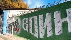 Новый патриотический мурал появился в Губкине 