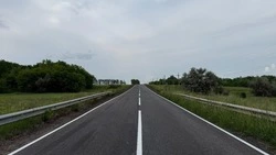 Рабочие завершили ремонт дороги возле села Коровино в Белгородской области