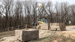 Работы по благоустройству стартовали в Дубовом в парке «Под Дубом» 